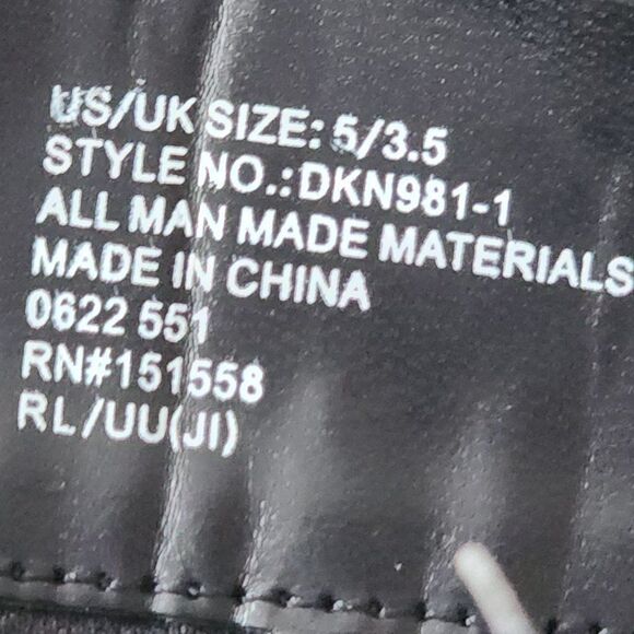 NEW! DKNY GIRLS BLACK BOOT LEATHER - Picture 5 of 11